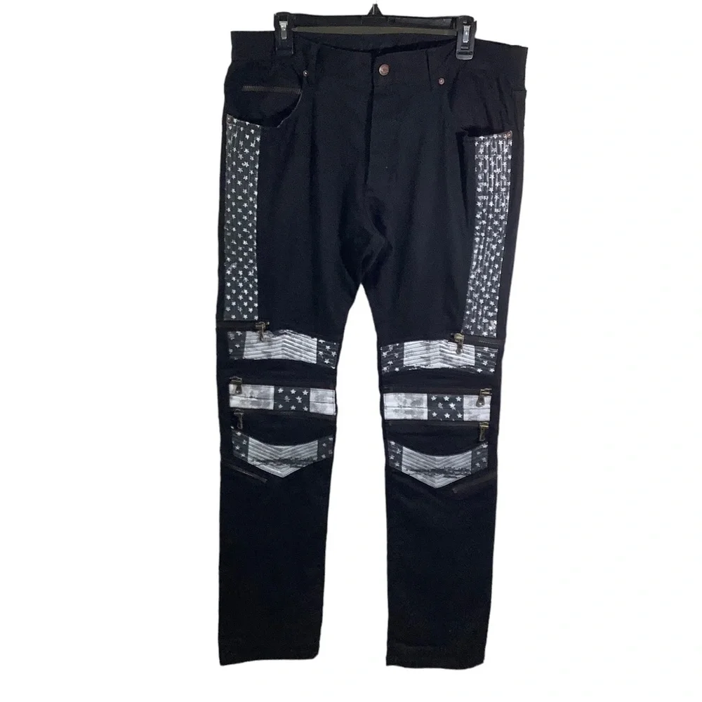 Rockstar Patched Jeans - Picture 1 of 10